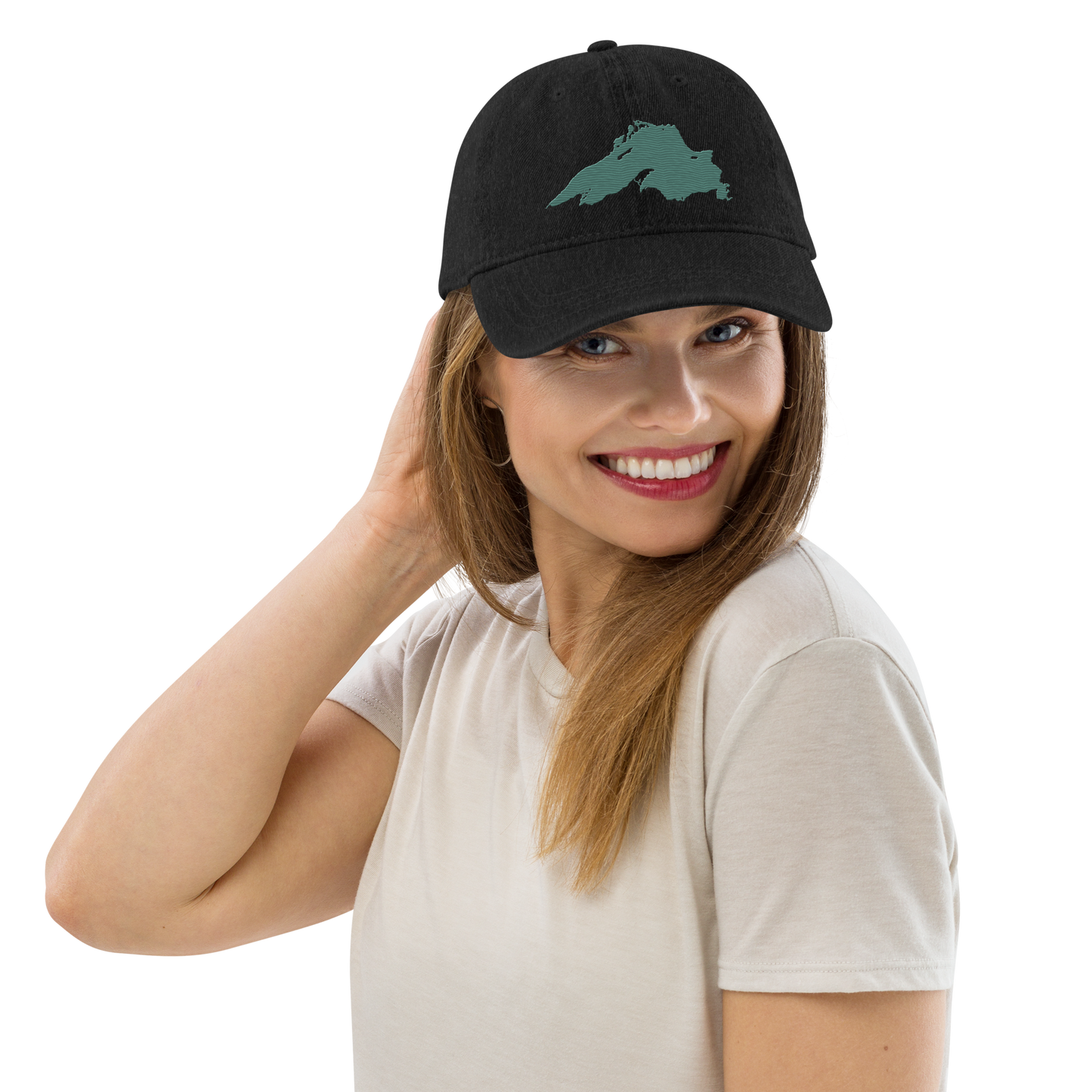 Lake Superior Denim Baseball Cap | Copper Green