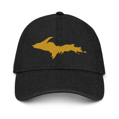 Upper Peninsula Denim Baseball Cap | Gold