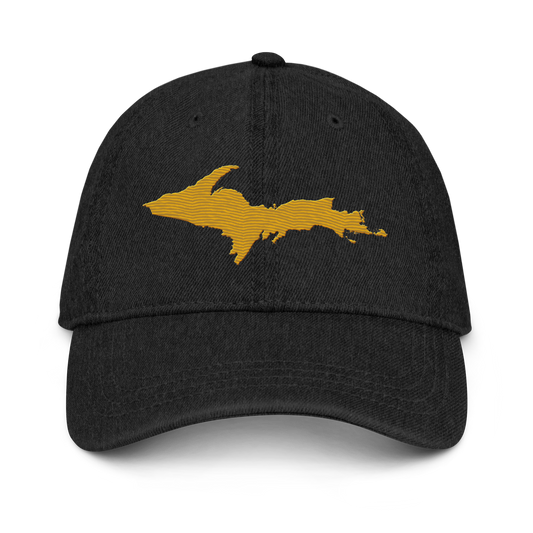 Upper Peninsula Denim Baseball Cap | Gold