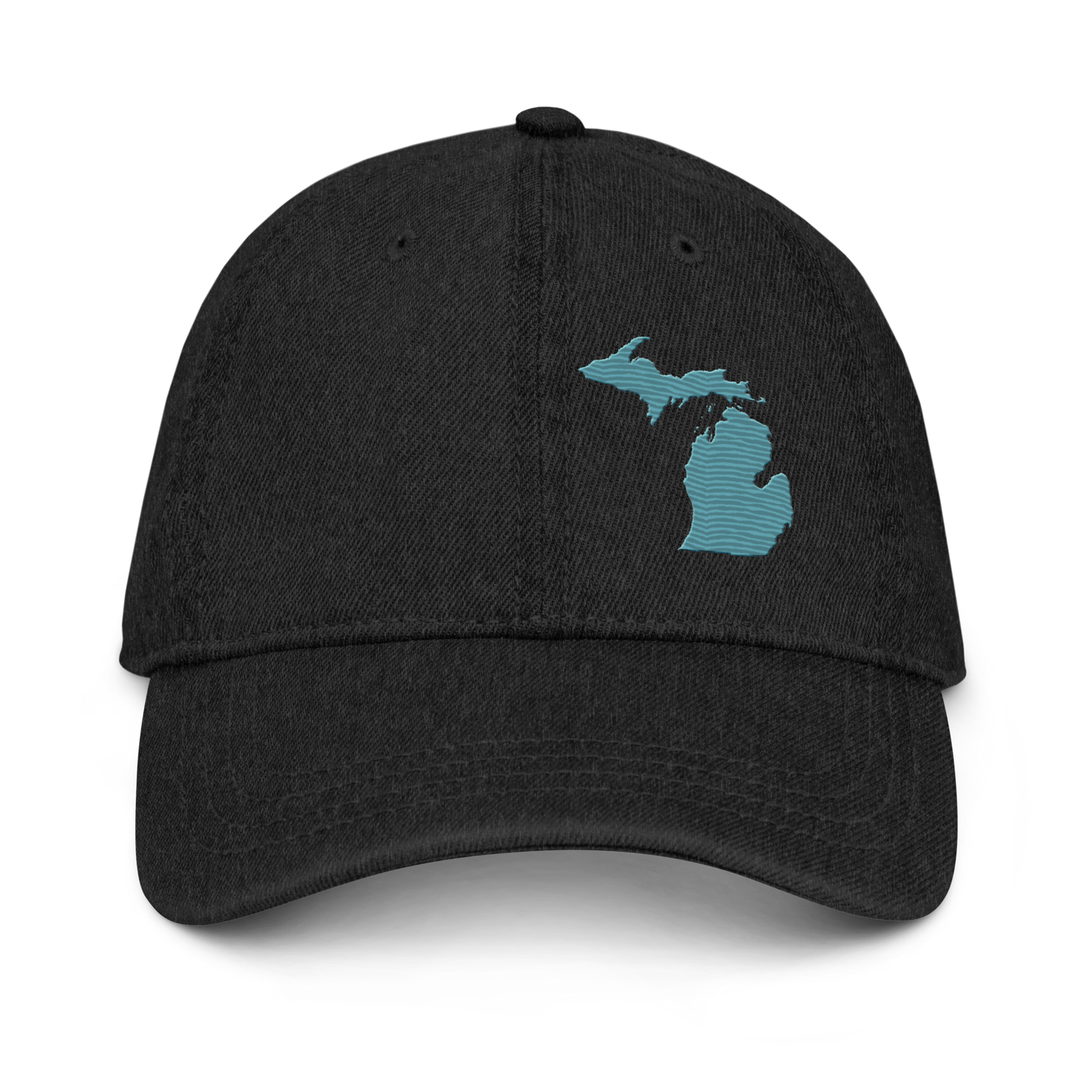 Michigan Denim Baseball Cap | Huron Blue Outline