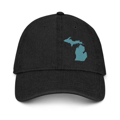 Michigan Denim Baseball Cap | Huron Blue Outline