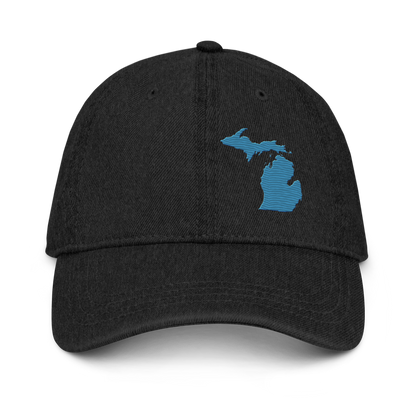 Michigan Denim Baseball Cap | Traverse Blue Outline