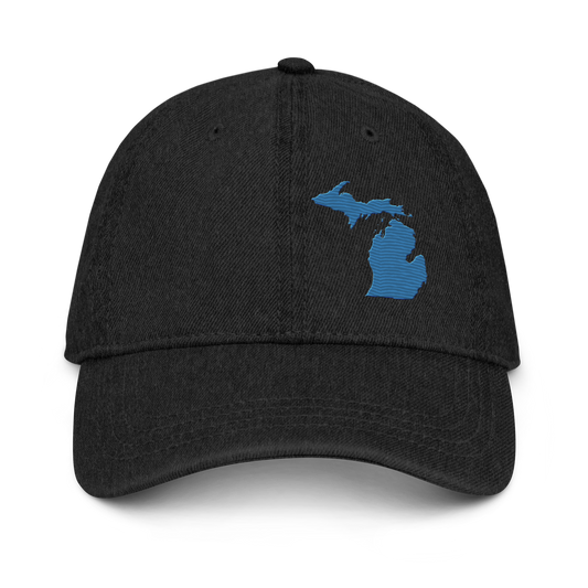 Michigan Denim Baseball Cap | Superior Blue Outline