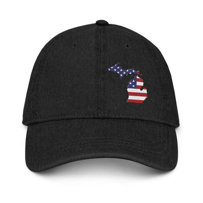 Michigan Denim Baseball Cap | Patriotic Outline