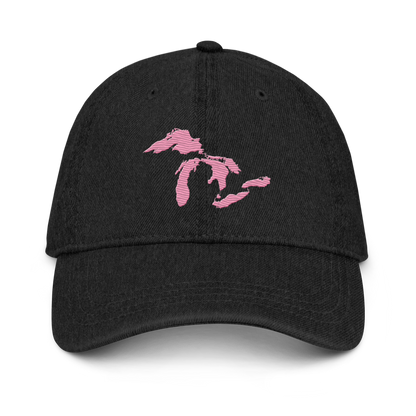 Great Lakes Denim Baseball Cap | Caddie Pink