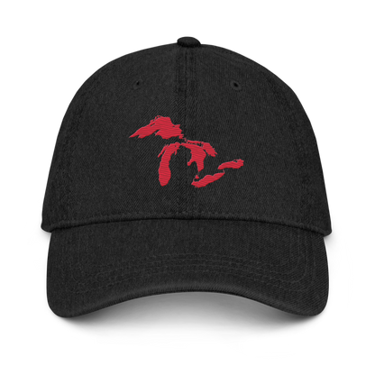 Great Lakes Denim Baseball Cap | Lighthouse Red