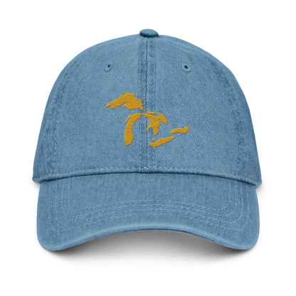 Great Lakes Denim Baseball Cap (Gold)