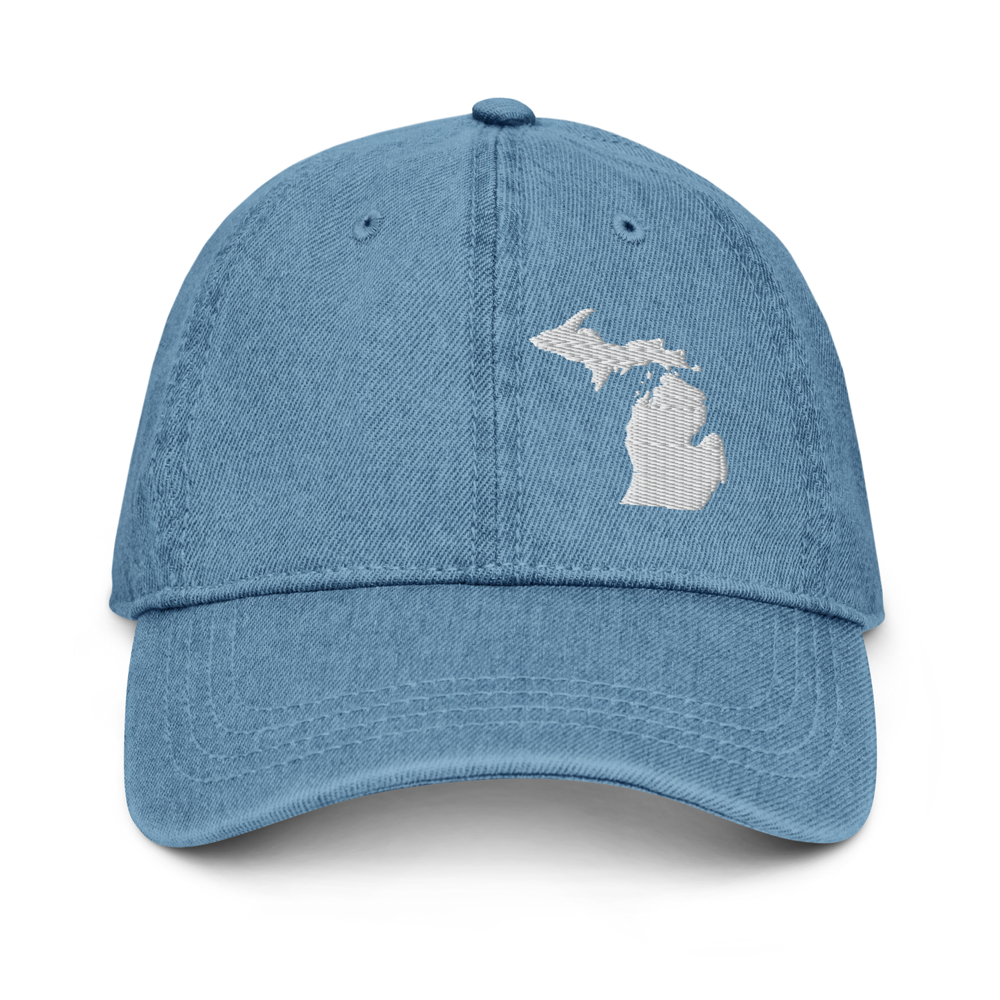 Michigan Denim Baseball Cap (MI Outline)