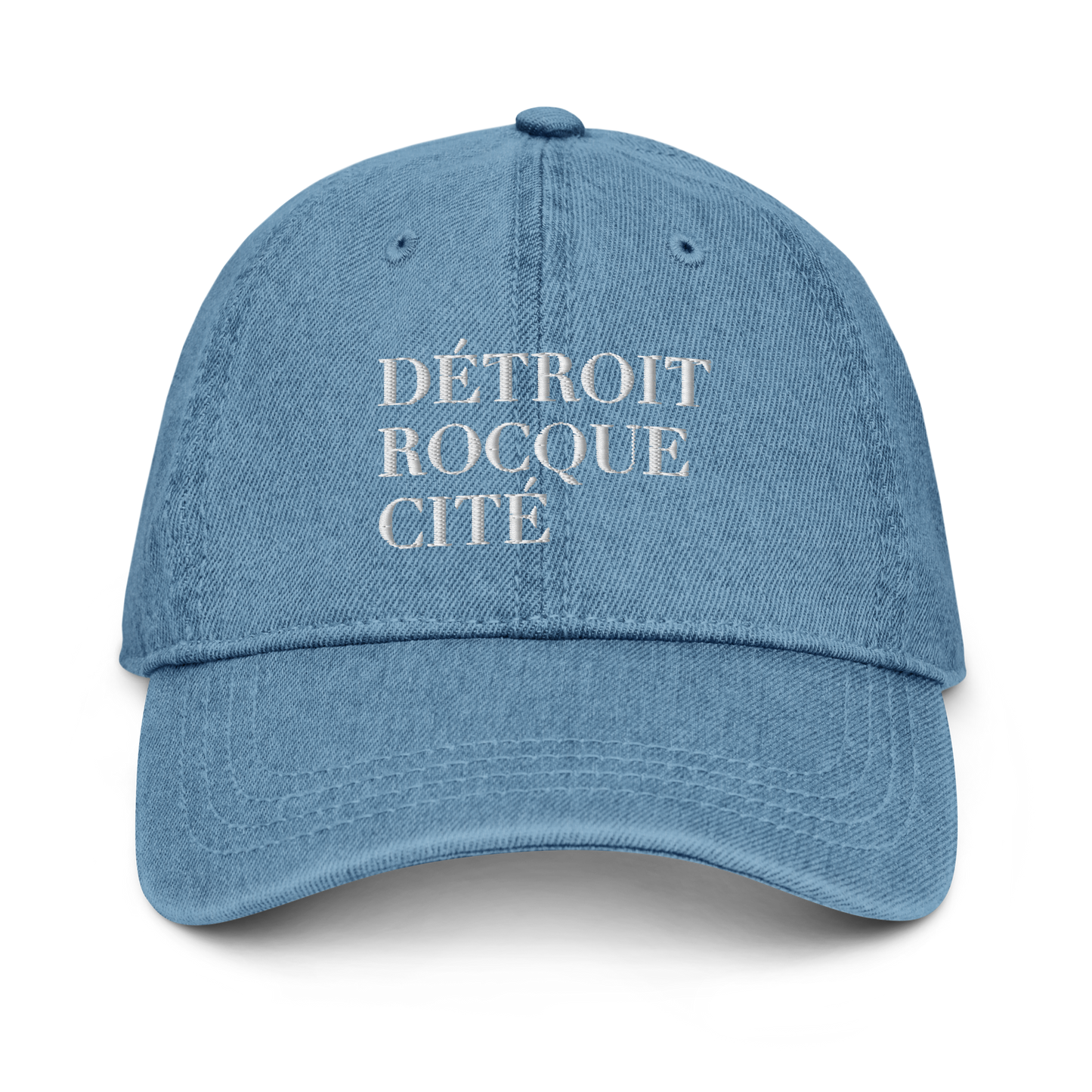 'Détroit Rocque Cité' Denim Baseball Cap