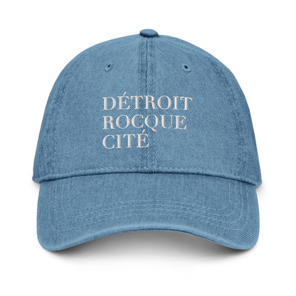 'Détroit Rocque Cité' Denim Baseball Cap