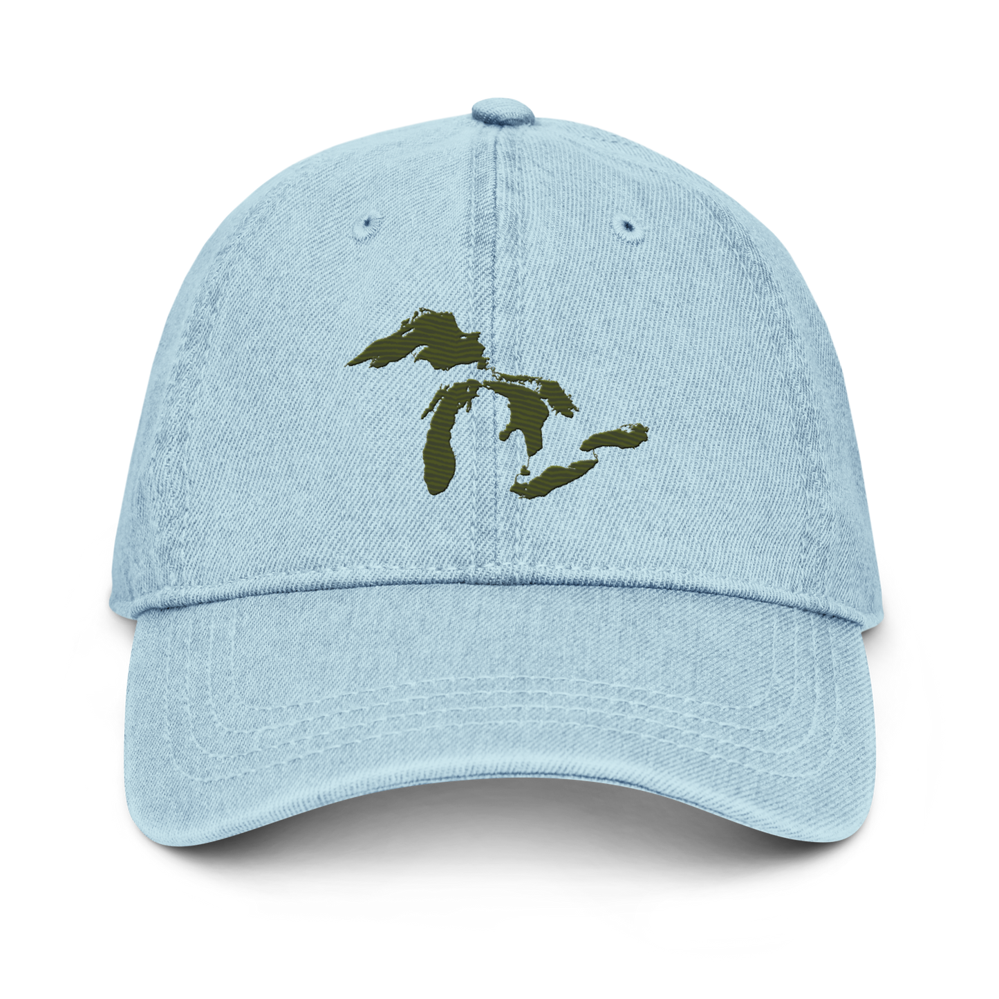 Great Lakes Denim Baseball Cap (Army Green)