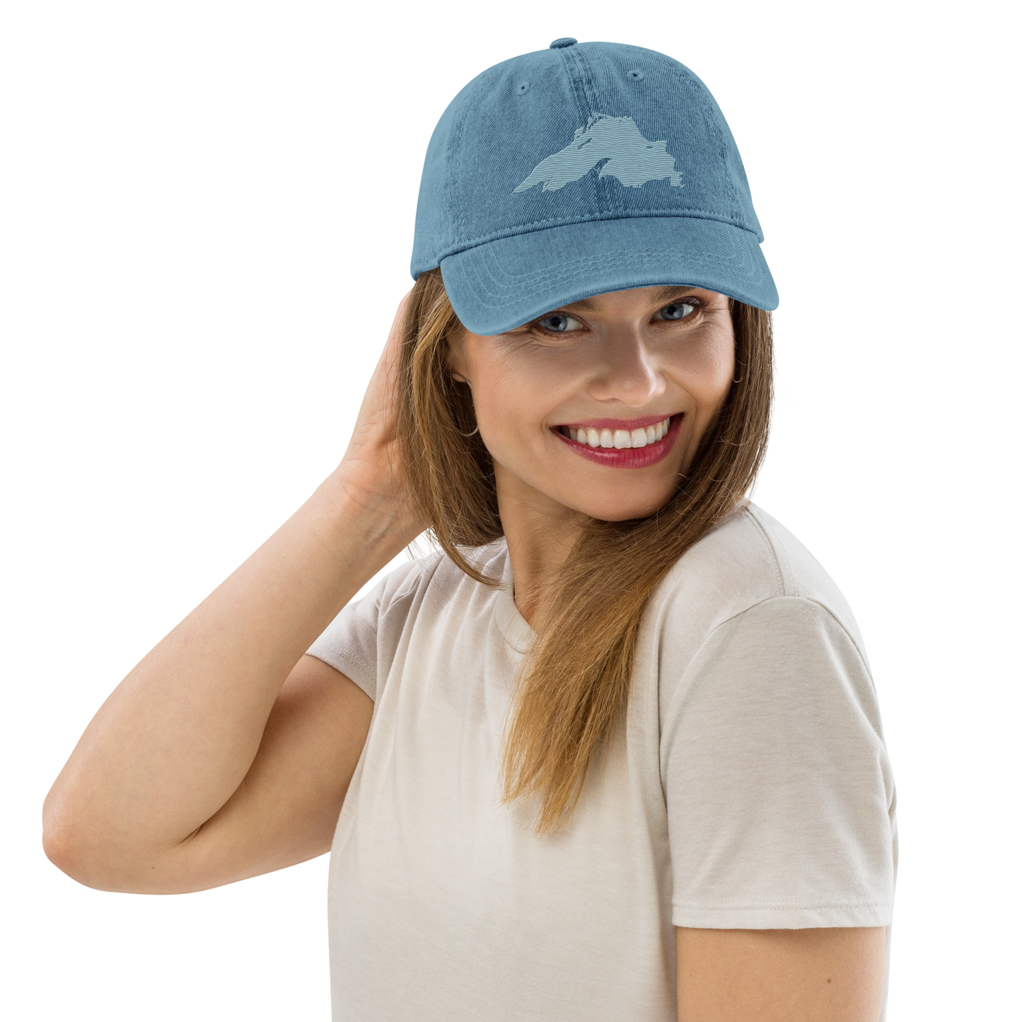 Lake Superior Denim Baseball Cap | Opal Blue