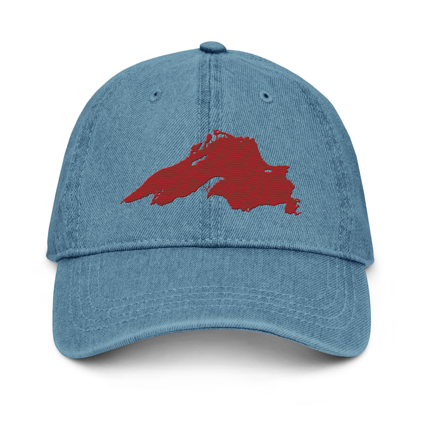Lake Superior Denim Baseball Cap | Thimbleberry Red