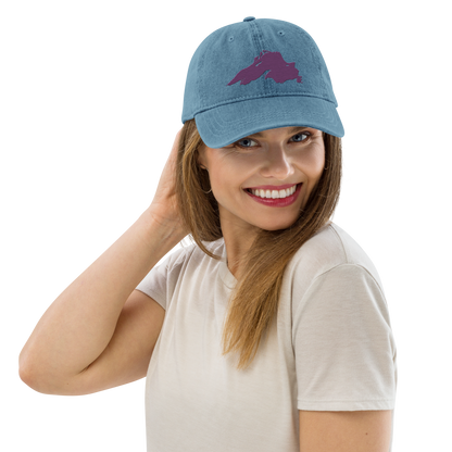 Lake Superior Denim Baseball Cap | Plum