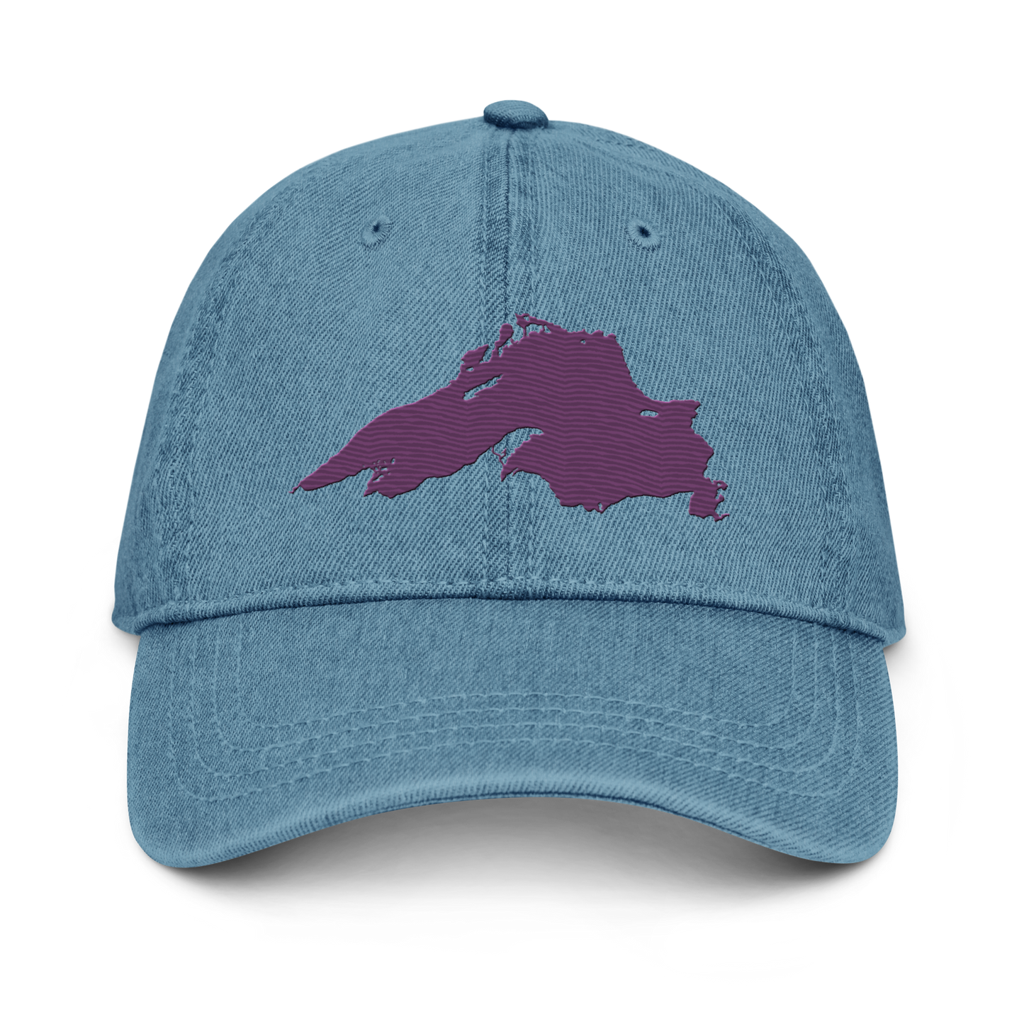 Lake Superior Denim Baseball Cap | Plum