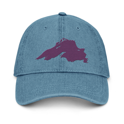 Lake Superior Denim Baseball Cap | Plum