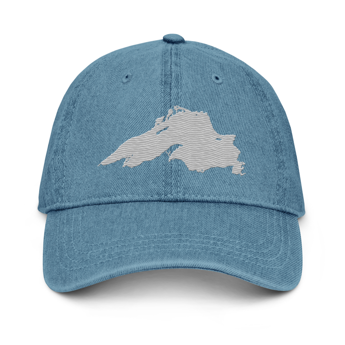 Lake Superior Denim Baseball Cap | Platinum