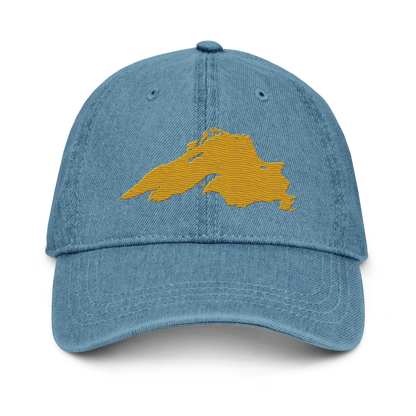 Lake Superior Denim Baseball Cap | Gold