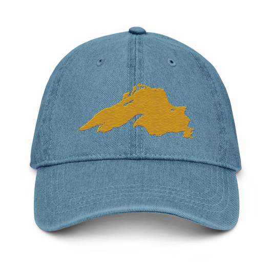 Lake Superior Denim Baseball Cap | Gold