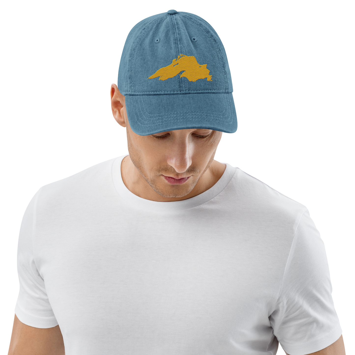 Lake Superior Denim Baseball Cap | Gold