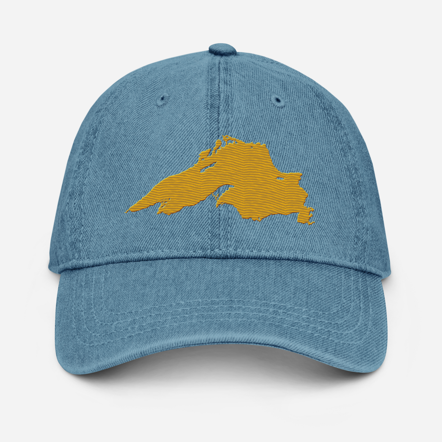 Lake Superior Denim Baseball Cap | Gold