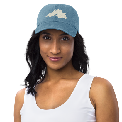 Lake Superior Denim Baseball Cap | Ivory White