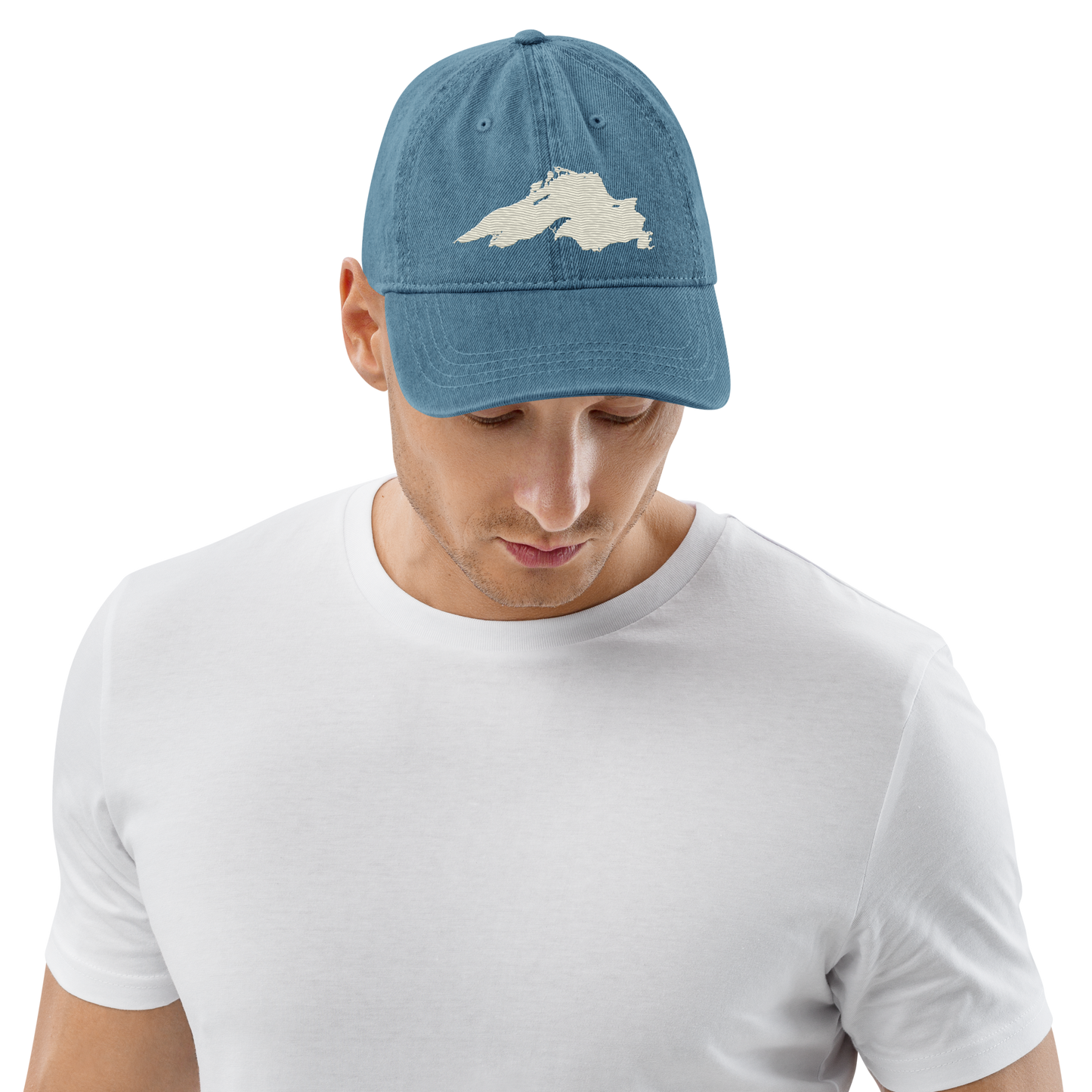 Lake Superior Denim Baseball Cap | Ivory White