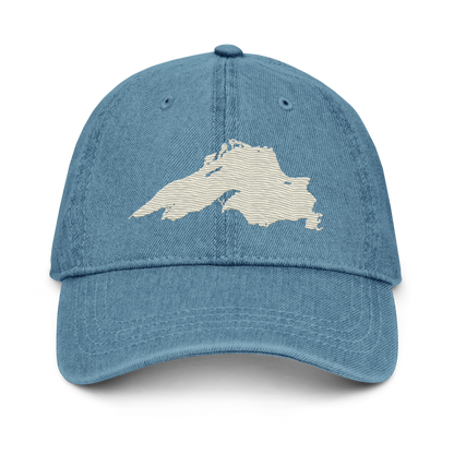 Lake Superior Denim Baseball Cap | Ivory White