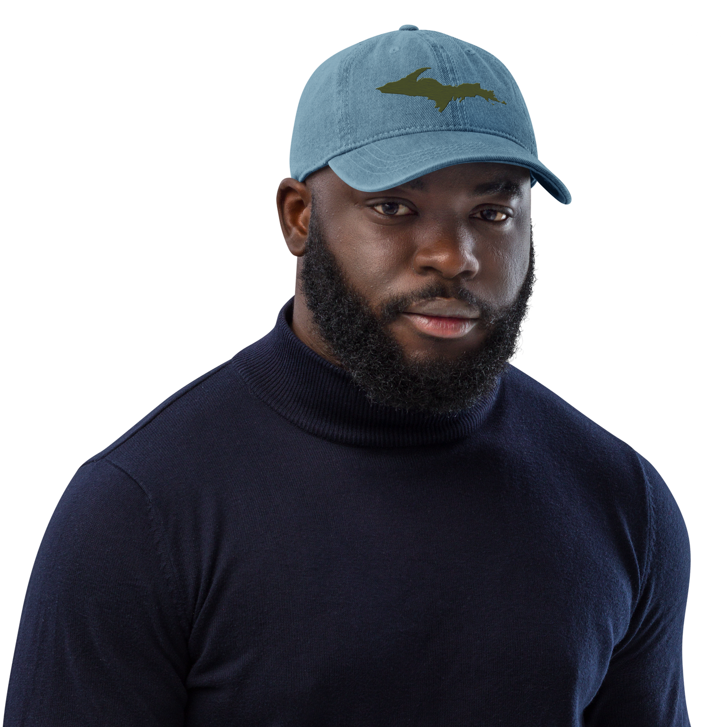 Upper Peninsula Denim Baseball Cap | Army Green