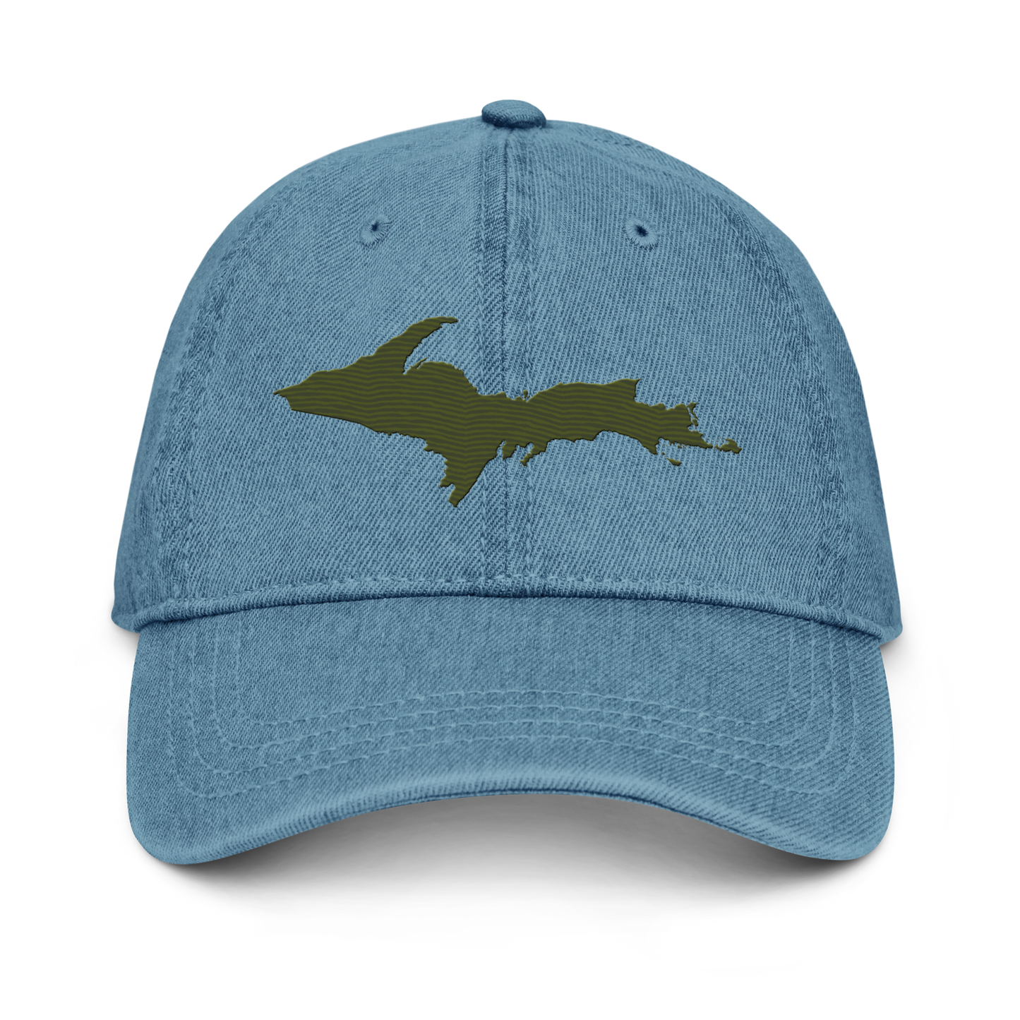 Upper Peninsula Denim Baseball Cap | Army Green