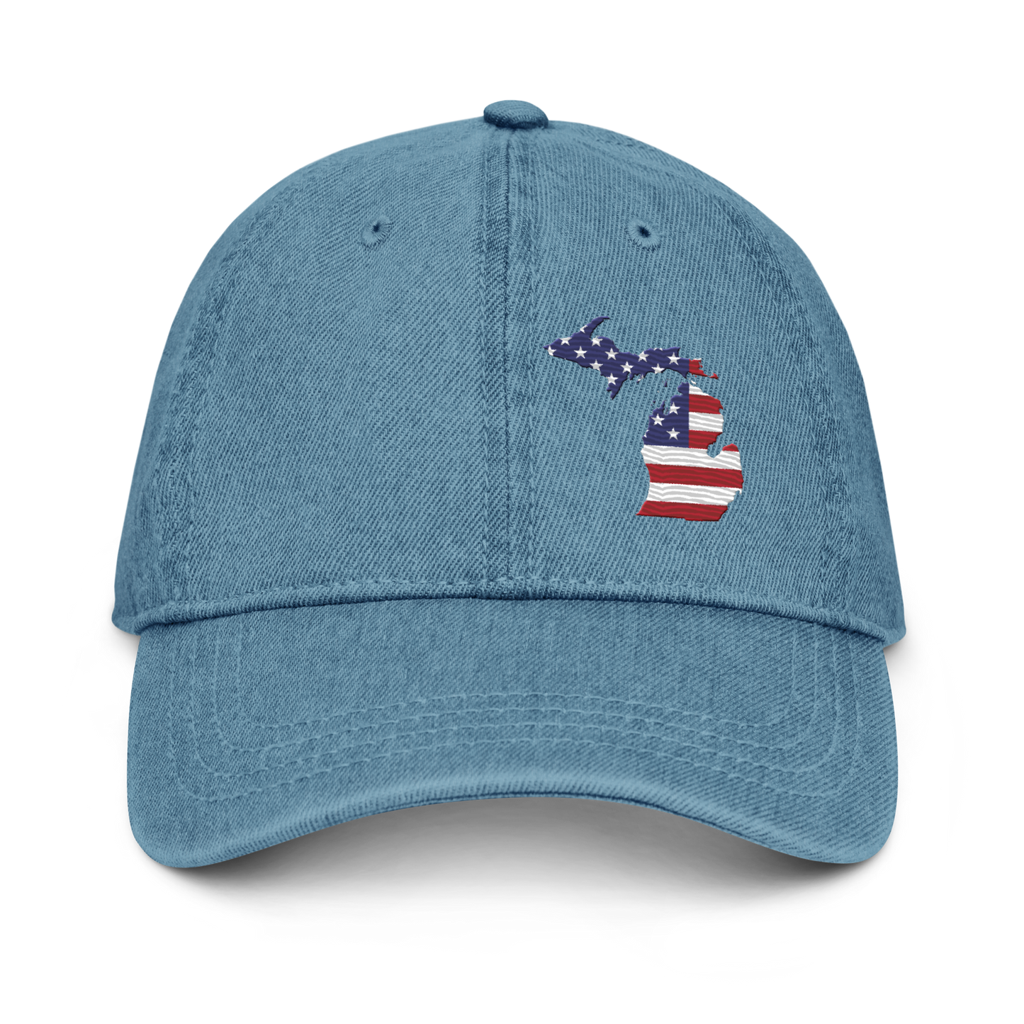 Michigan Denim Baseball Cap | Patriotic Outline