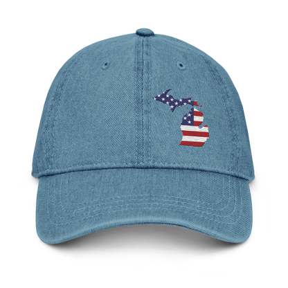 Michigan Denim Baseball Cap | Patriotic Outline