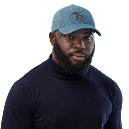 Great Lakes Denim Baseball Cap | Cherryland Red