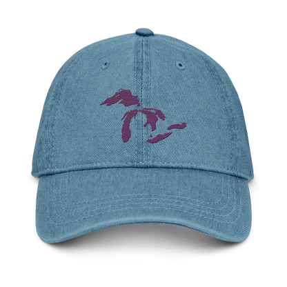 Great Lakes Denim Baseball Cap | Plum