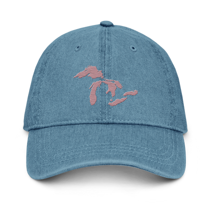 Great Lakes Denim Baseball Cap | Cherry Blossom Pink