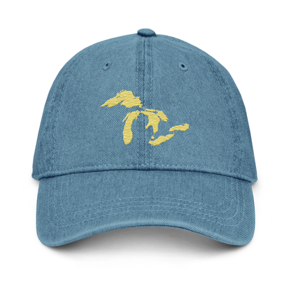 Great Lakes Denim Baseball Cap | Cherry Yellow