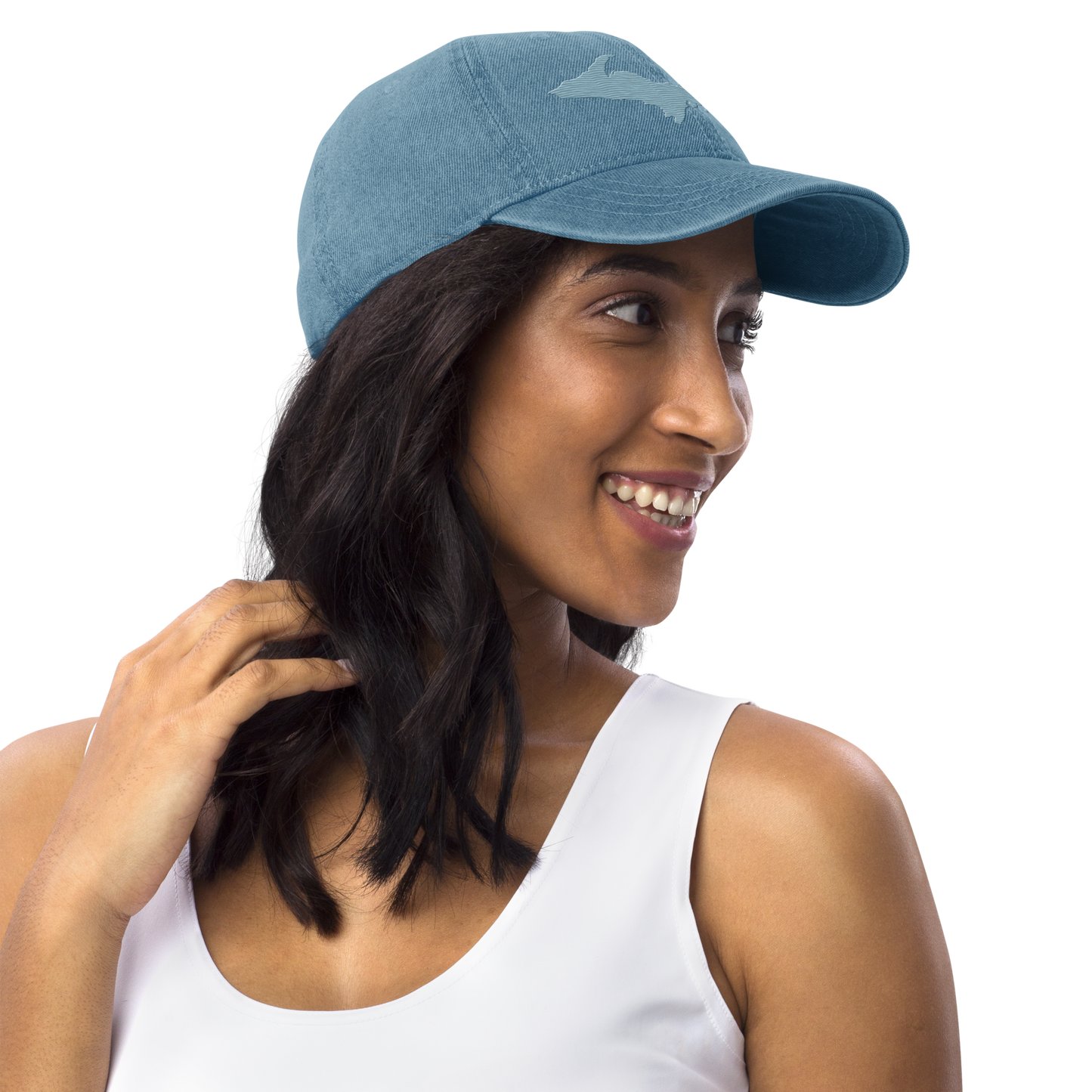 Upper Peninsula Denim Baseball Cap | Opal Blue