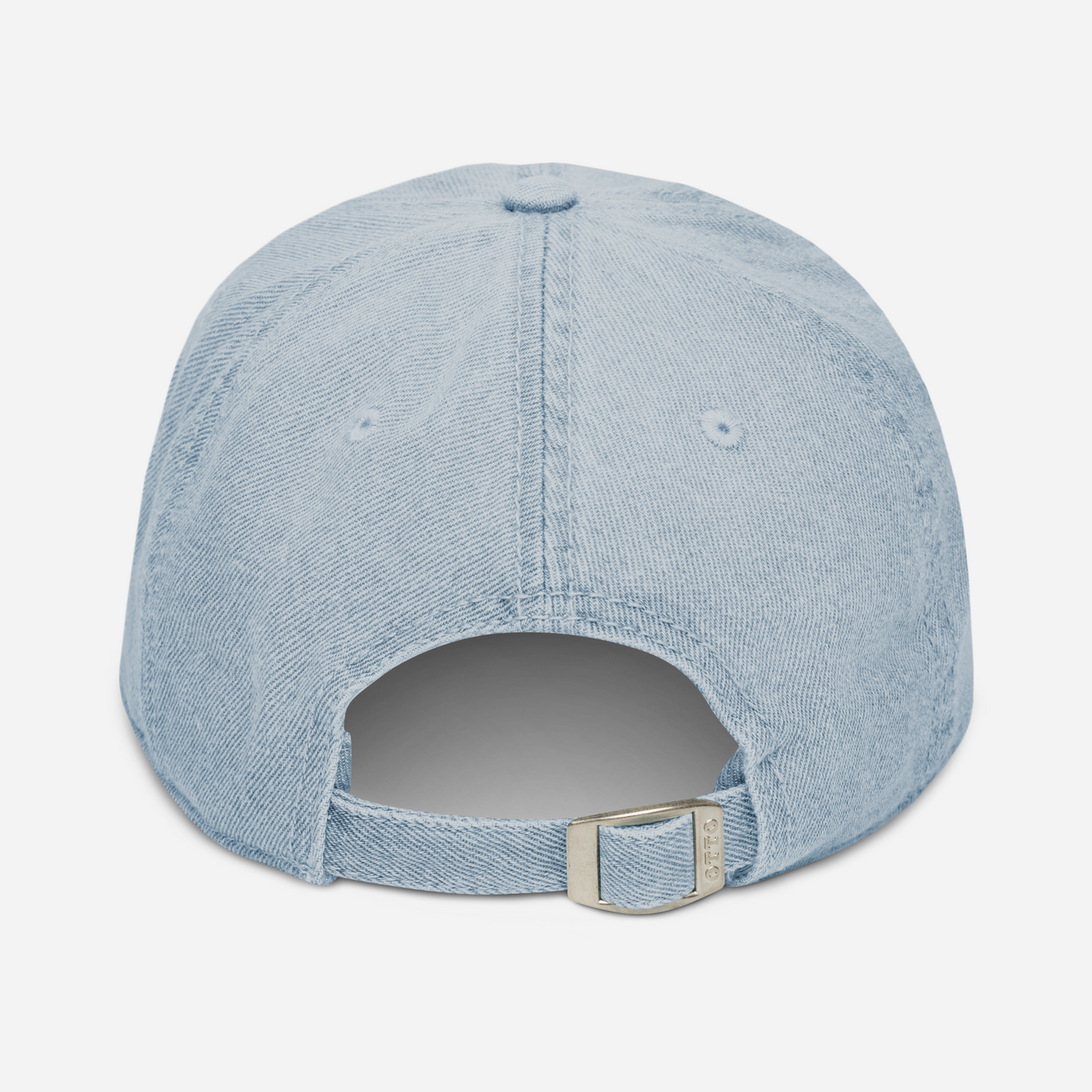 Detroit 'Old English D' Denim Baseball Cap (Ruby Red)