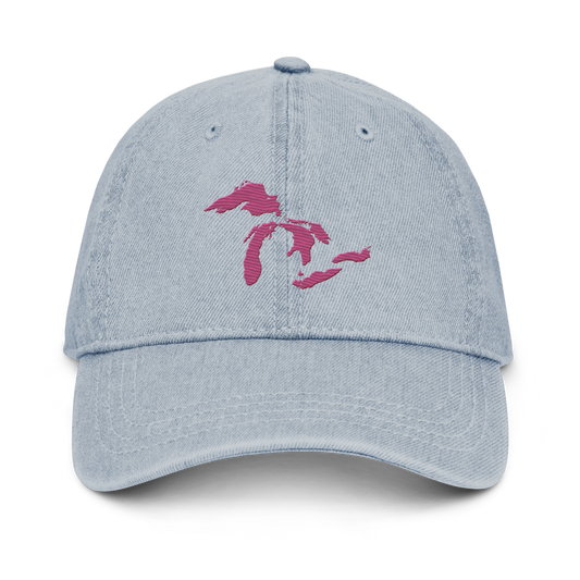 Great Lakes Denim Baseball Cap (Apple Blossom Pink)