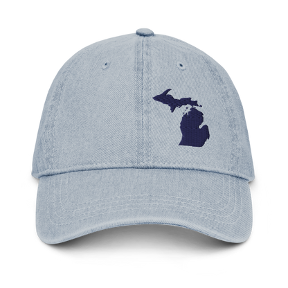 Michigan Denim Baseball Cap (MI Outline)