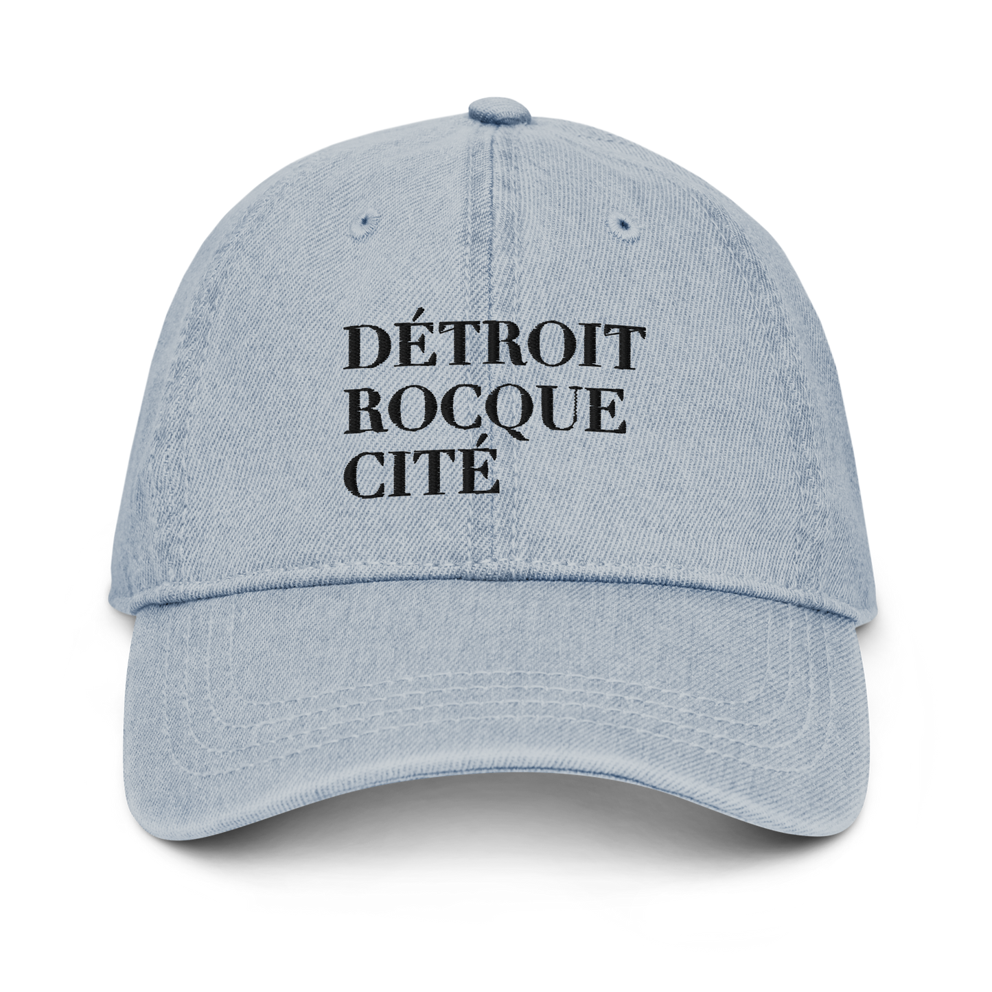 'Détroit Rocque Cité' Denim Baseball Cap