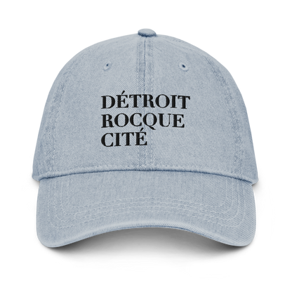 'Détroit Rocque Cité' Denim Baseball Cap