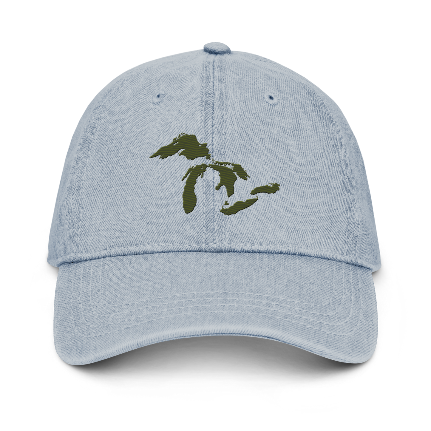 Great Lakes Denim Baseball Cap (Army Green)