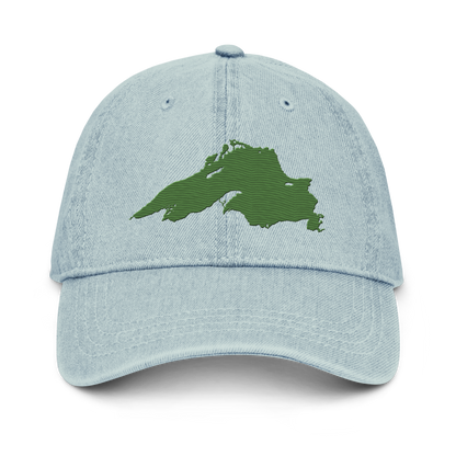 Lake Superior Denim Baseball Cap | Pine Green