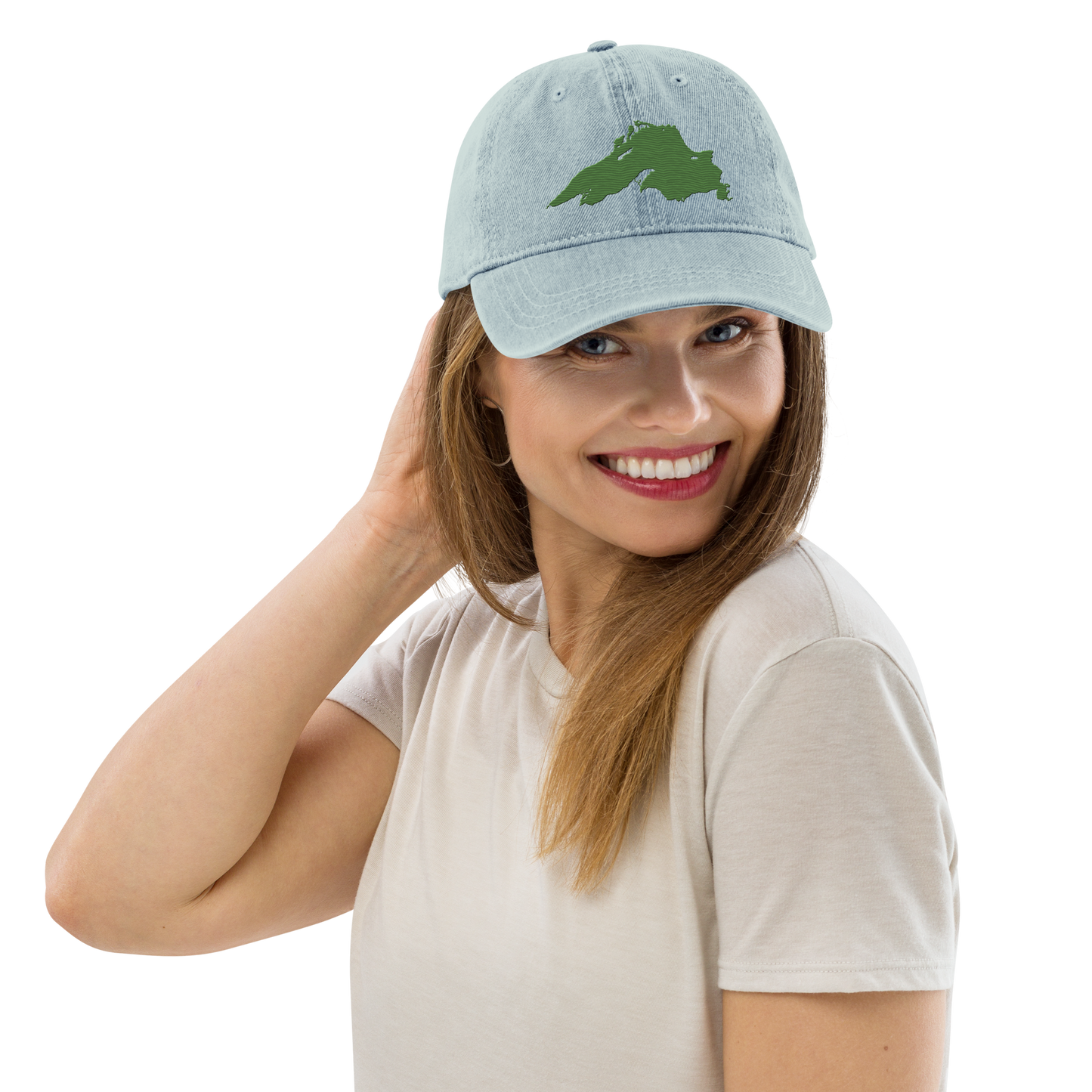 Lake Superior Denim Baseball Cap | Pine Green