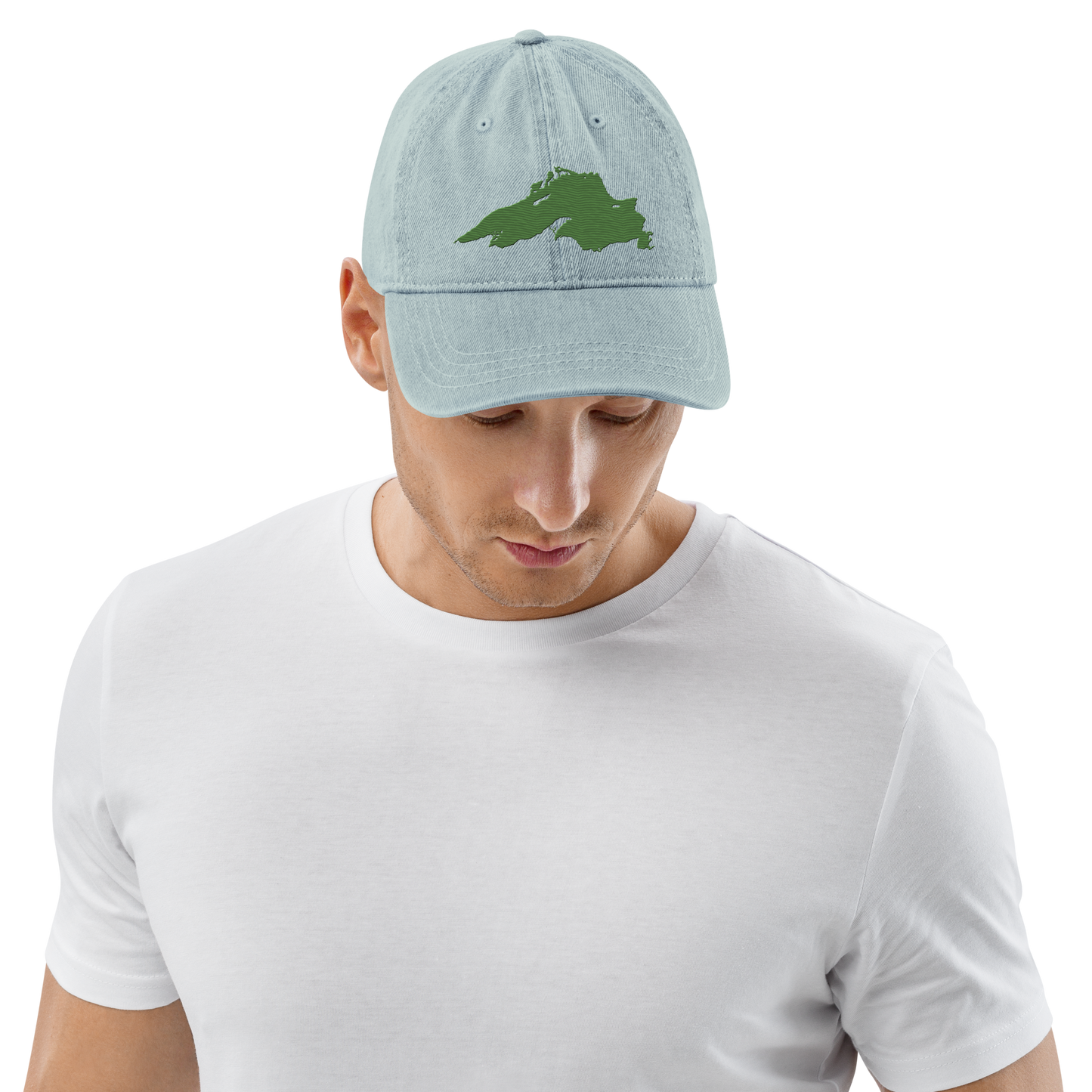 Lake Superior Denim Baseball Cap | Pine Green