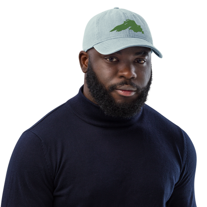 Lake Superior Denim Baseball Cap | Pine Green