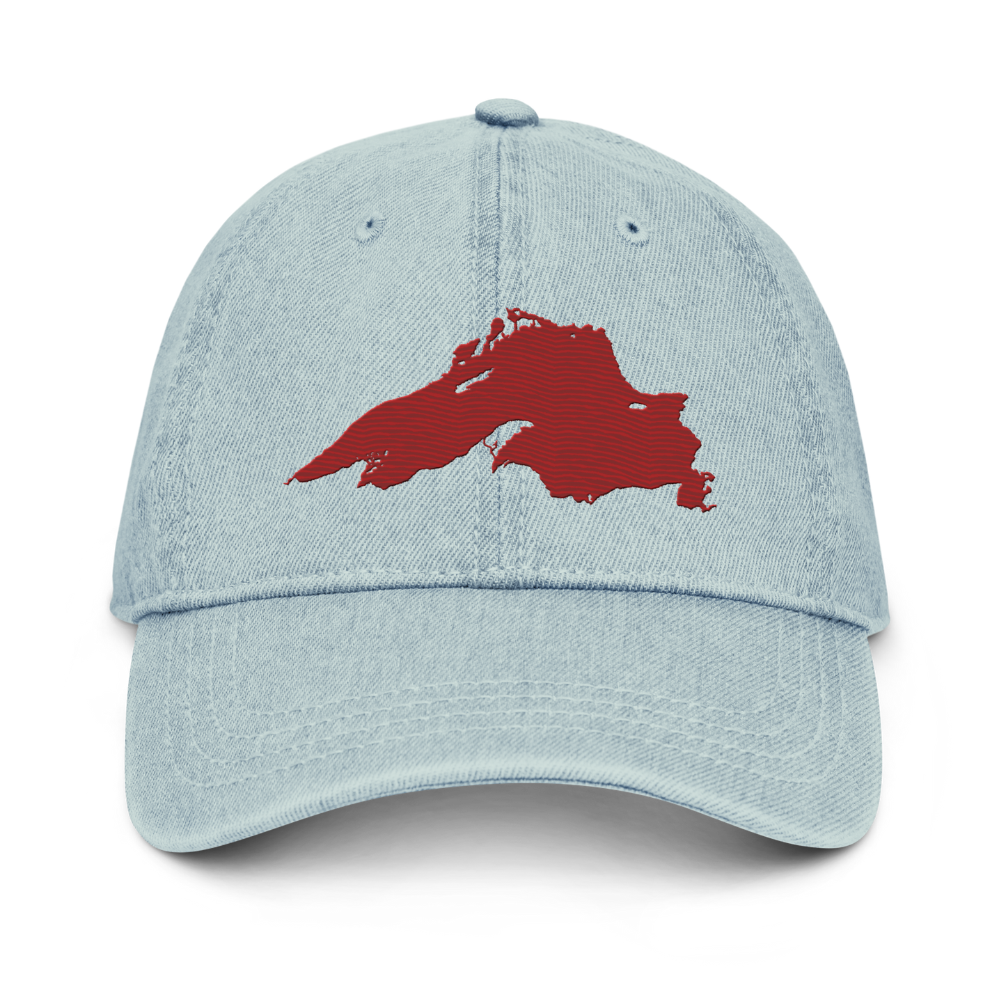Lake Superior Denim Baseball Cap | Thimbleberry Red