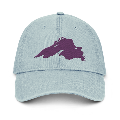 Lake Superior Denim Baseball Cap | Plum