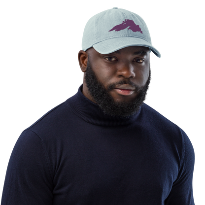 Lake Superior Denim Baseball Cap | Plum